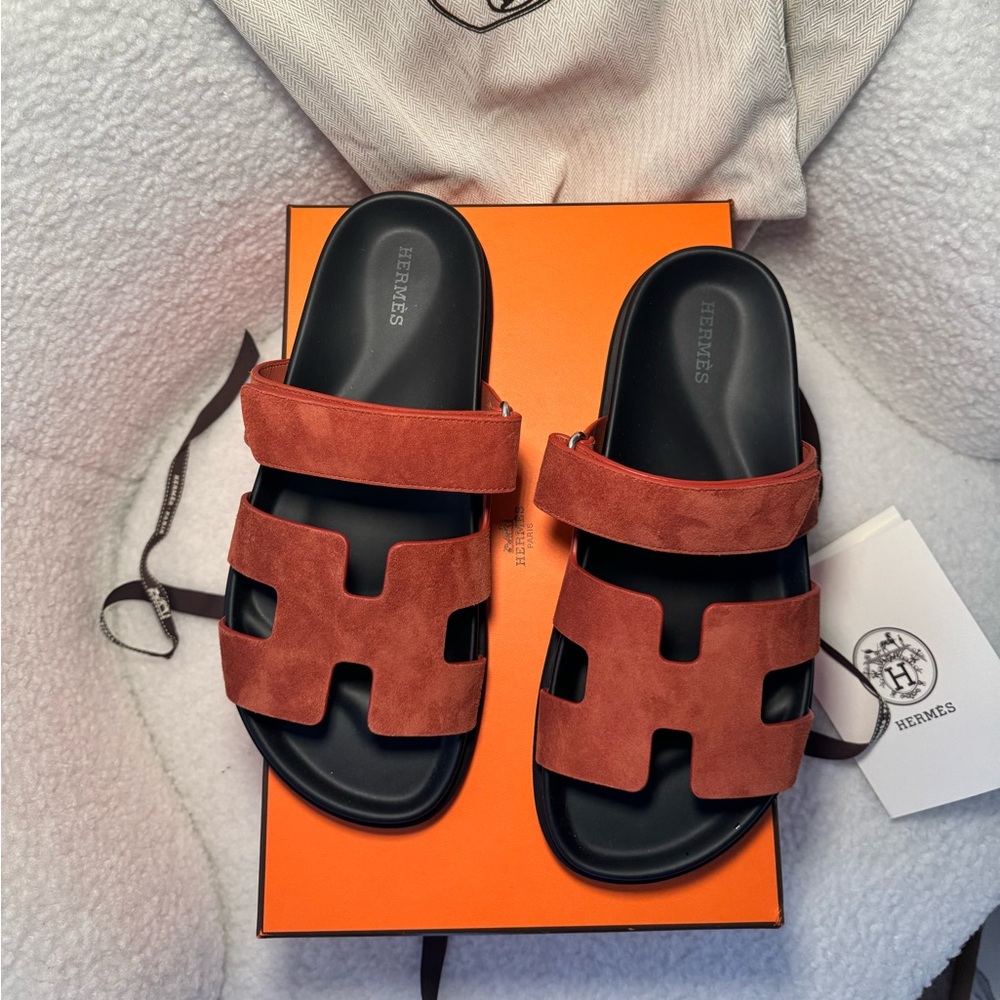 HERMES CHYPRE SIZE 38 ORANGE CANYON BRAND NEW FULL SET - 100% AUTHENTIC